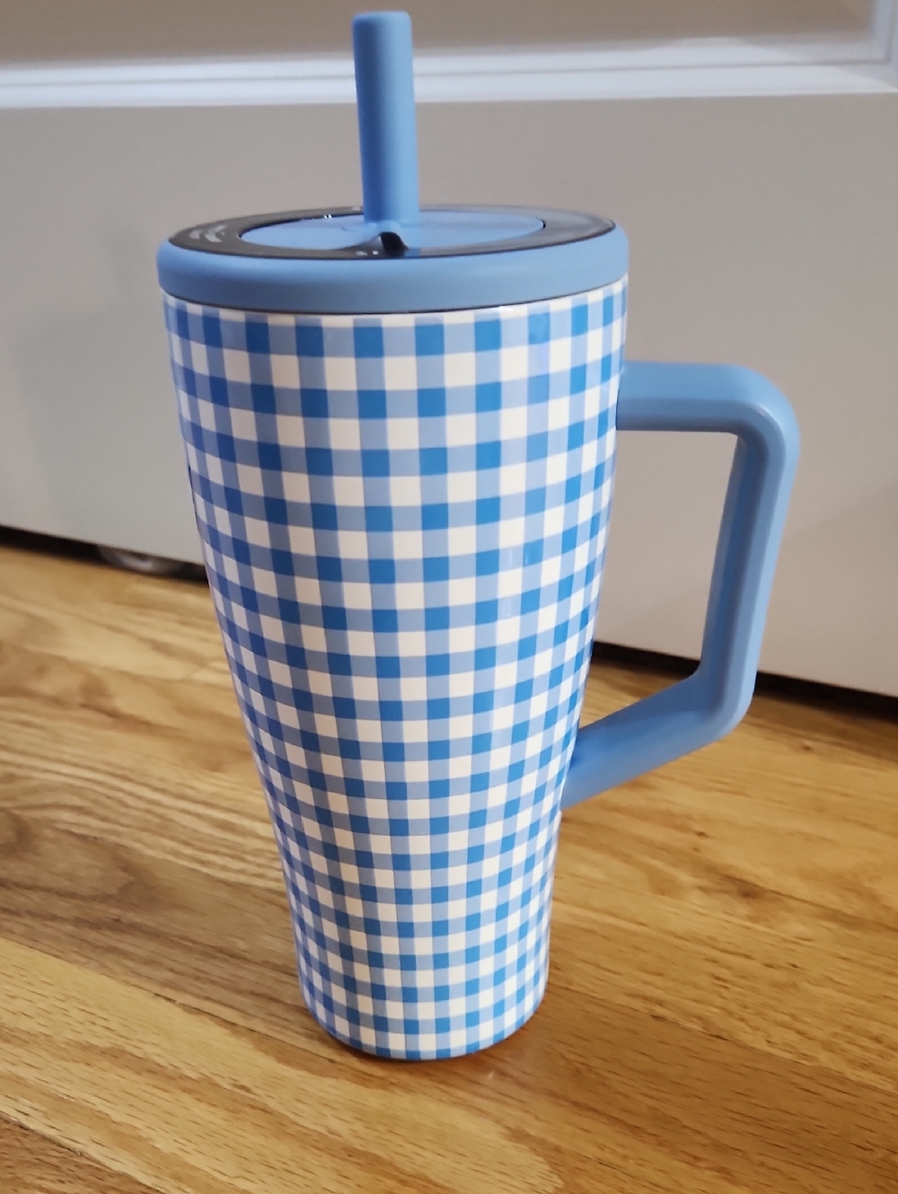 Brumate X Vitality Blue Gingham 30oz Travel Tumbler